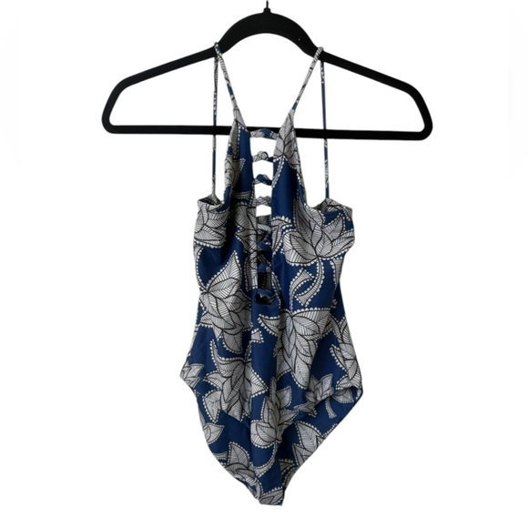 Alia Blue One Piece Swimsuit Size Small - Picture 1 of 4